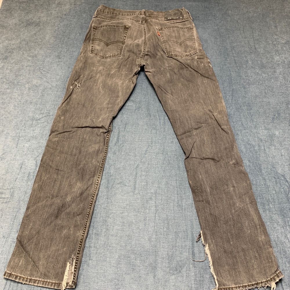 Levi's 513 Slim Fit Jeans Mens 30x32 Gray Denim Cotton Stretch Straight Leg